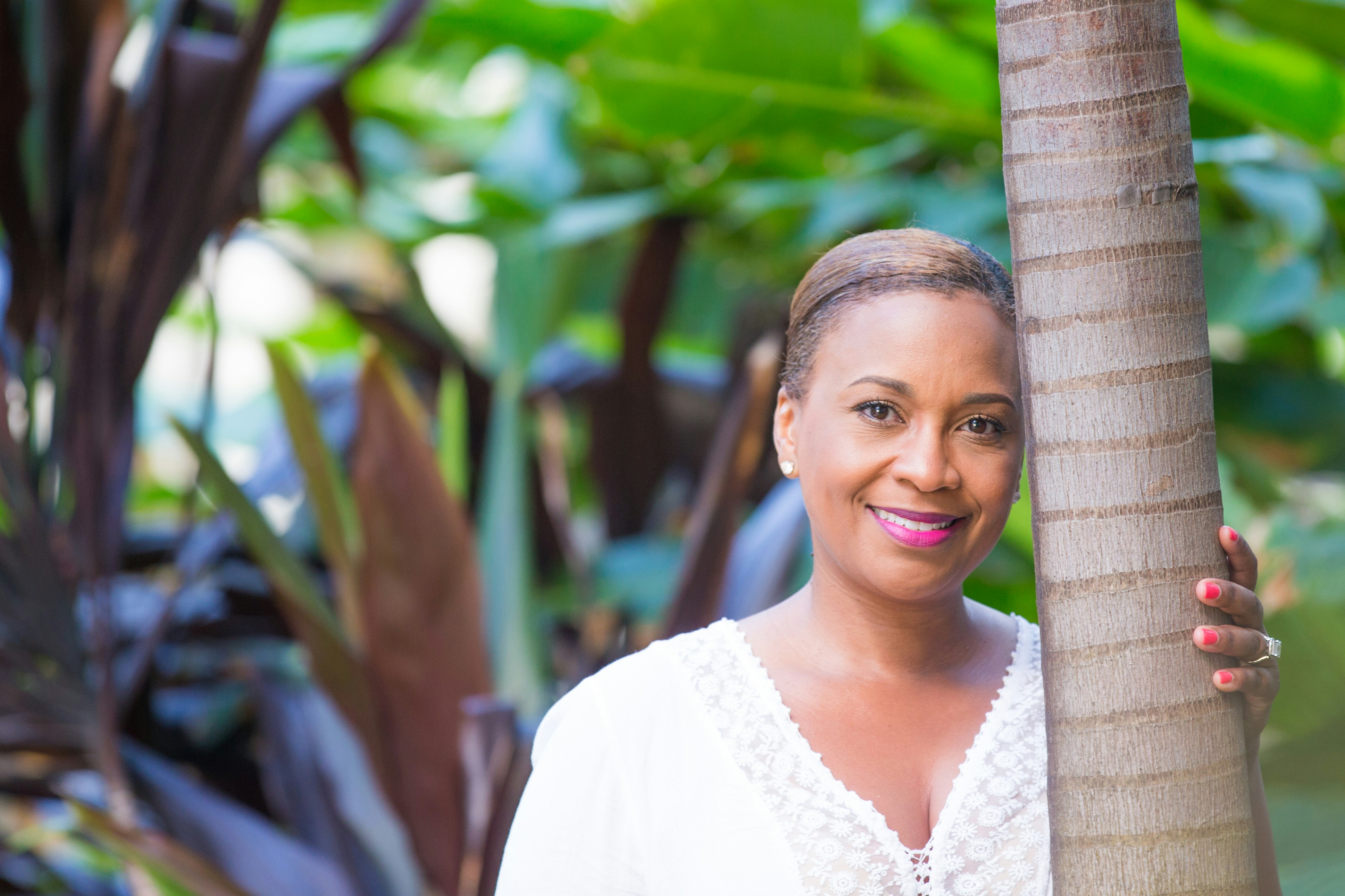A group of friends smiling.